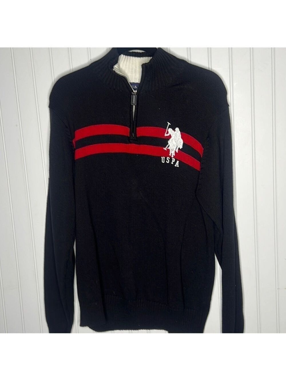 US Polo Assn Quarter Zip Sweater Size Medium